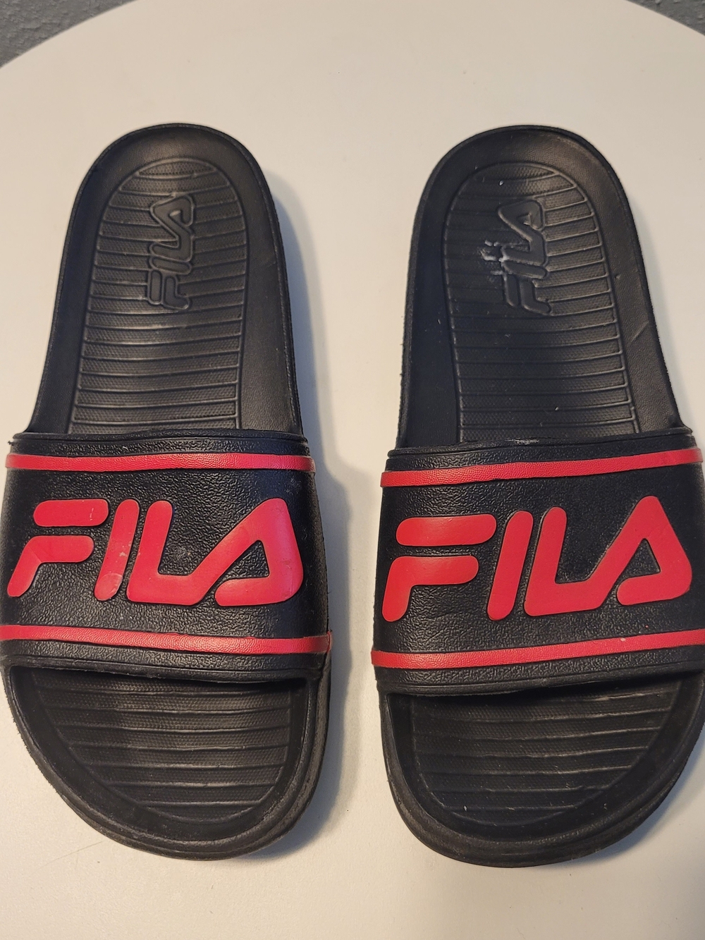 Fila Kids Black and Red Slide Sandals - Picture 2 of 6